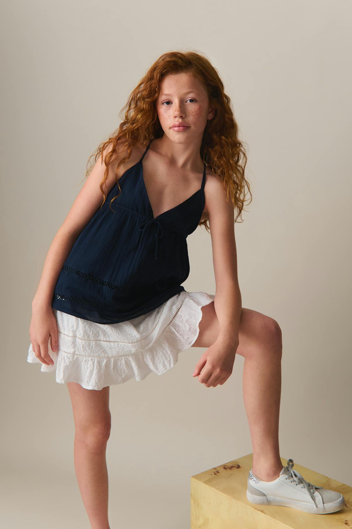 Y triangle singlet - Navy blazer
