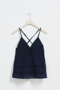 Y triangle singlet - Navy blazer