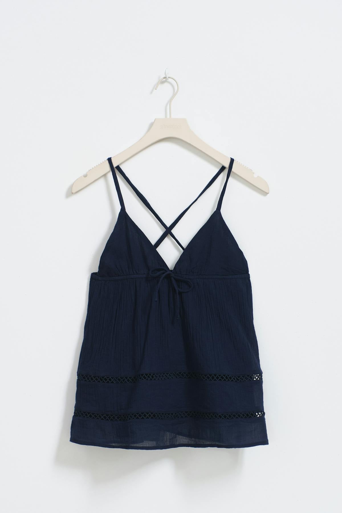 Y triangle singlet - Navy blazer