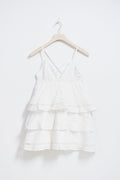 Y triangle mini dress - Blanc