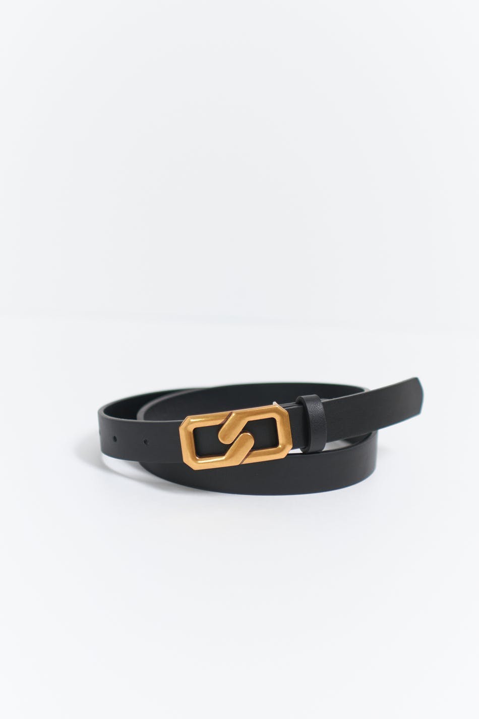 Chain bucle belt - Black/gold