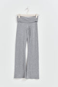 y knitted yoga tall pants - Grey melange