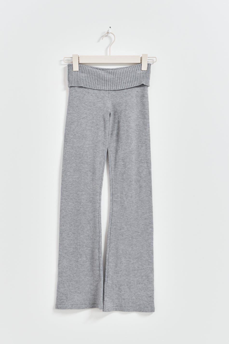 y knitted yoga tall pants - Grey melange