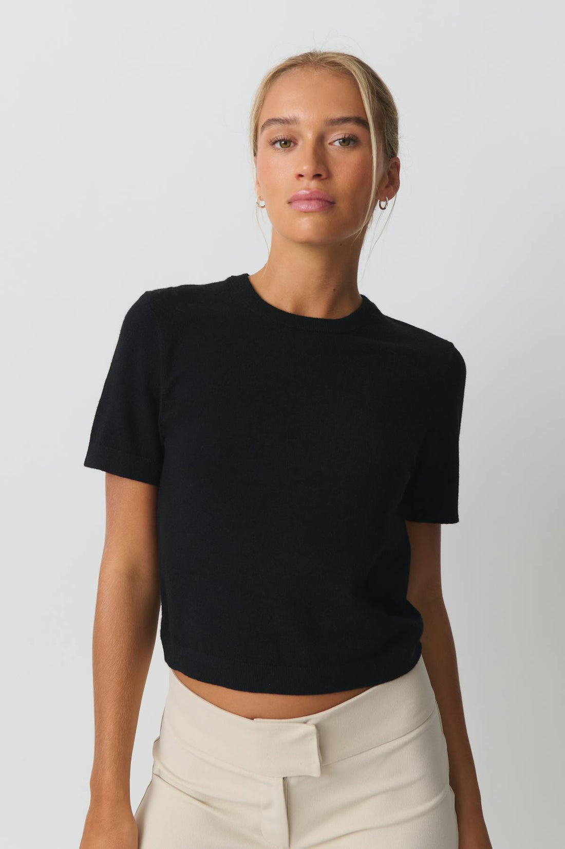 Knitted tee - Noir