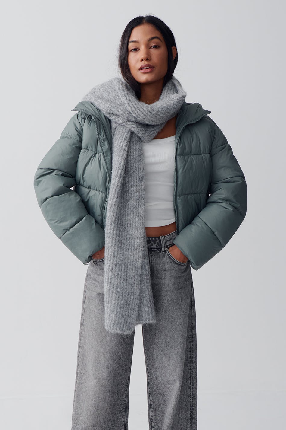 Short puffer jacket - Vert