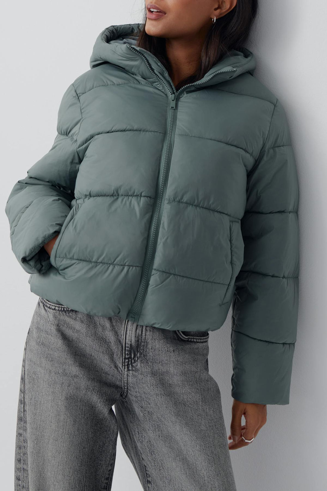 Short puffer jacket - Vert