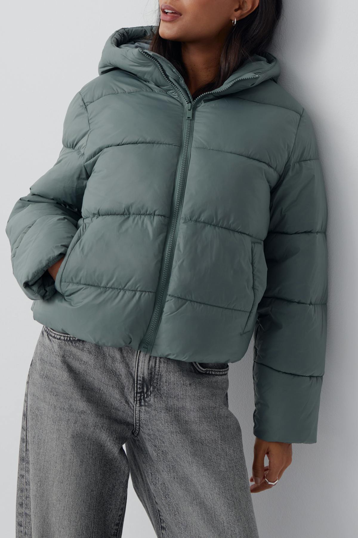Short puffer jacket - Vert