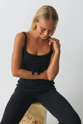 Knitted homewear singlet - Noir