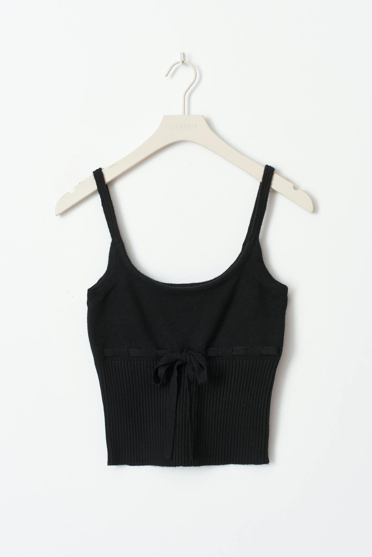 Knitted homewear singlet - Noir