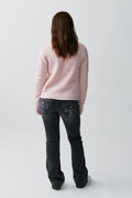 Embroidery jeans - Mid blue
