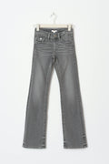 Embroidery jeans - Gris clair