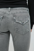 Embroidery jeans - Gris