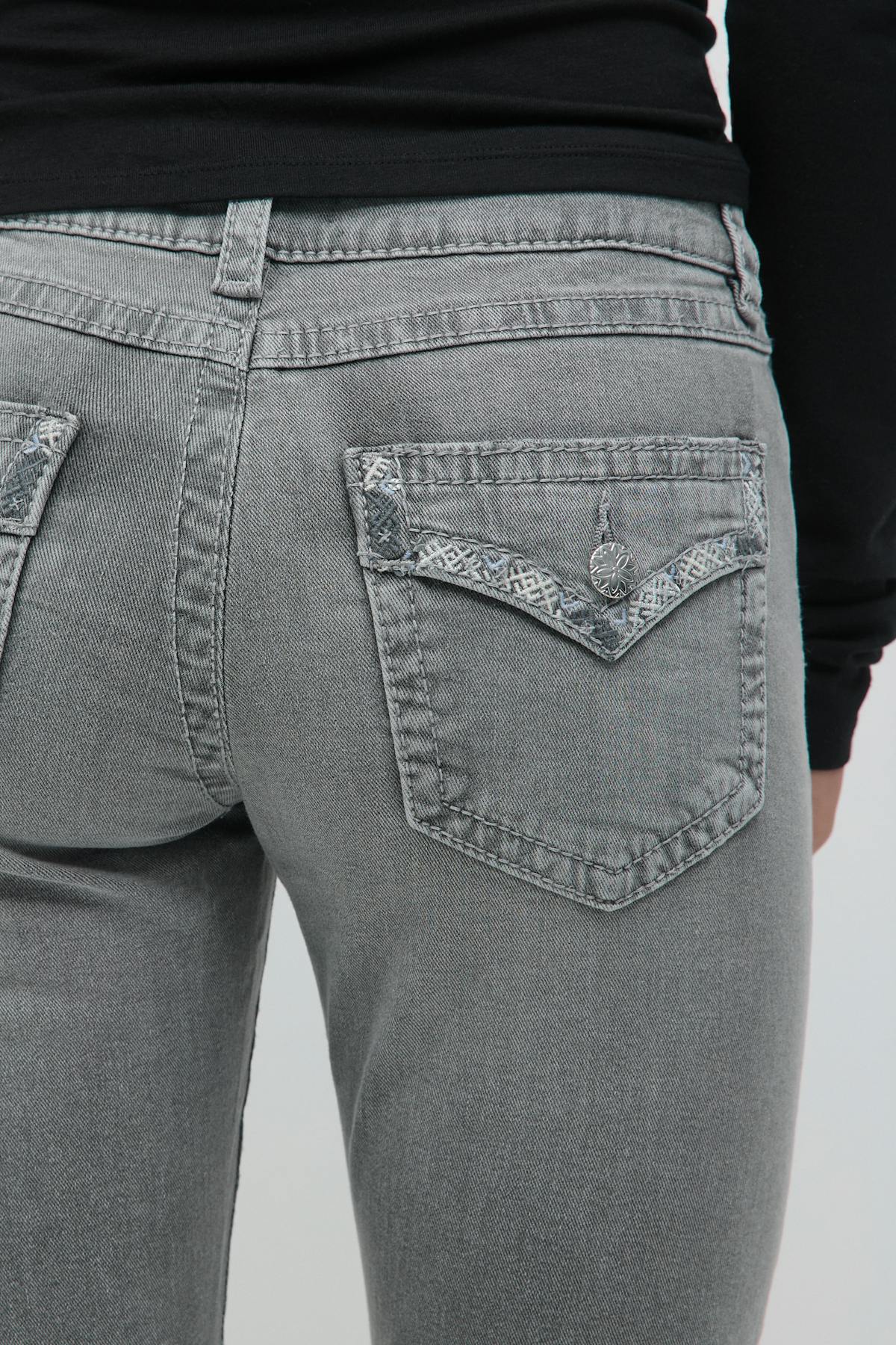 Embroidery jeans - Gris