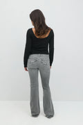 Embroidery jeans - Gris