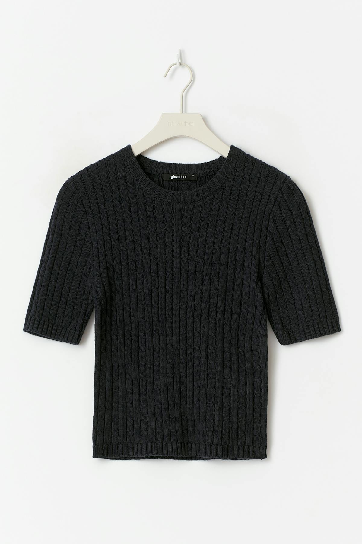 Knitted cable top - Bleu marine
