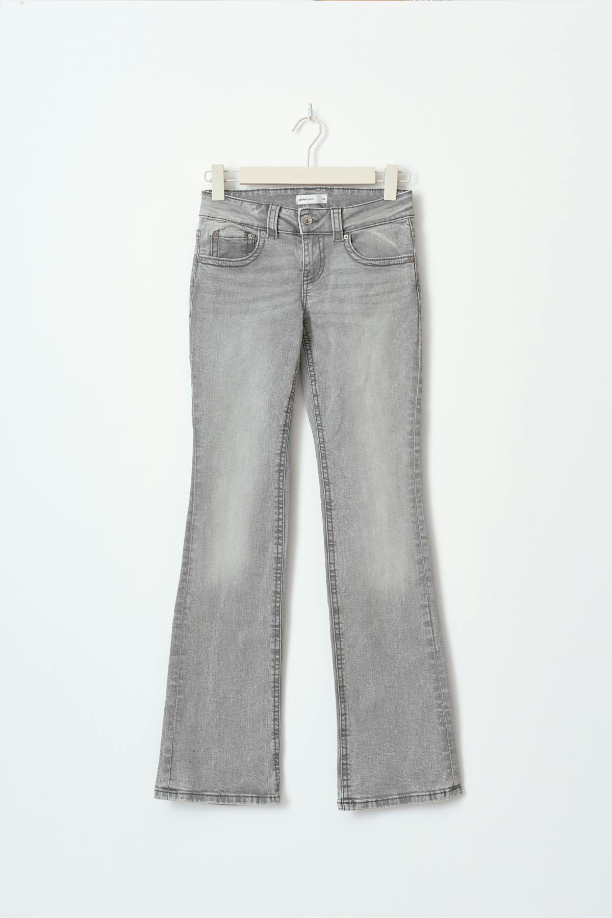 Y2k petite bootcut jeans - Gris clair