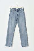 Mid straight petite jeans - Bleu