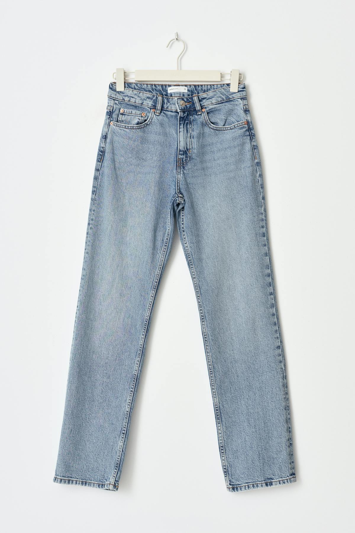 Mid straight petite jeans - Bleu