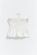 Smock tube top - Blanc