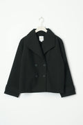 y felt coat - Noir