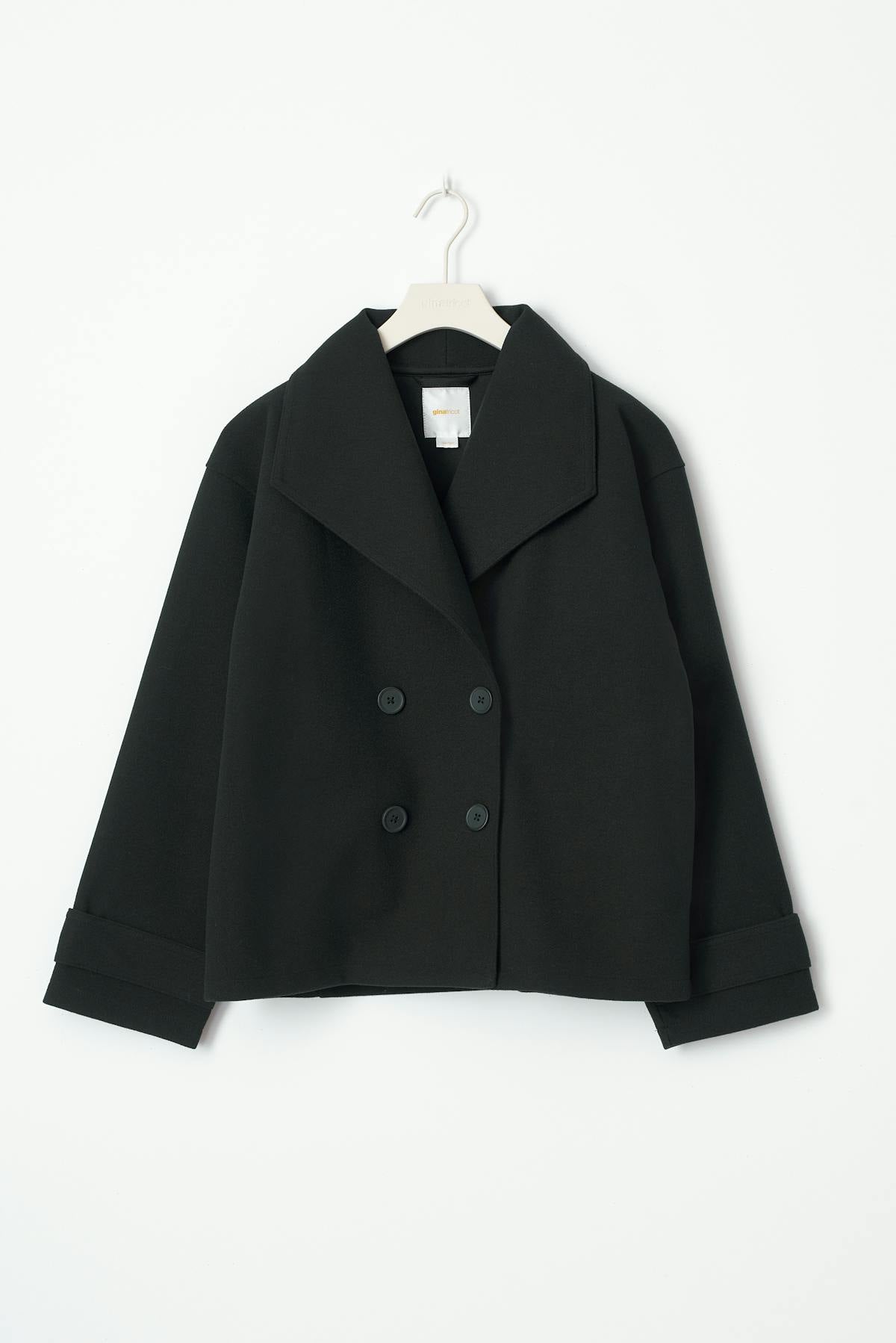 y felt coat - Noir