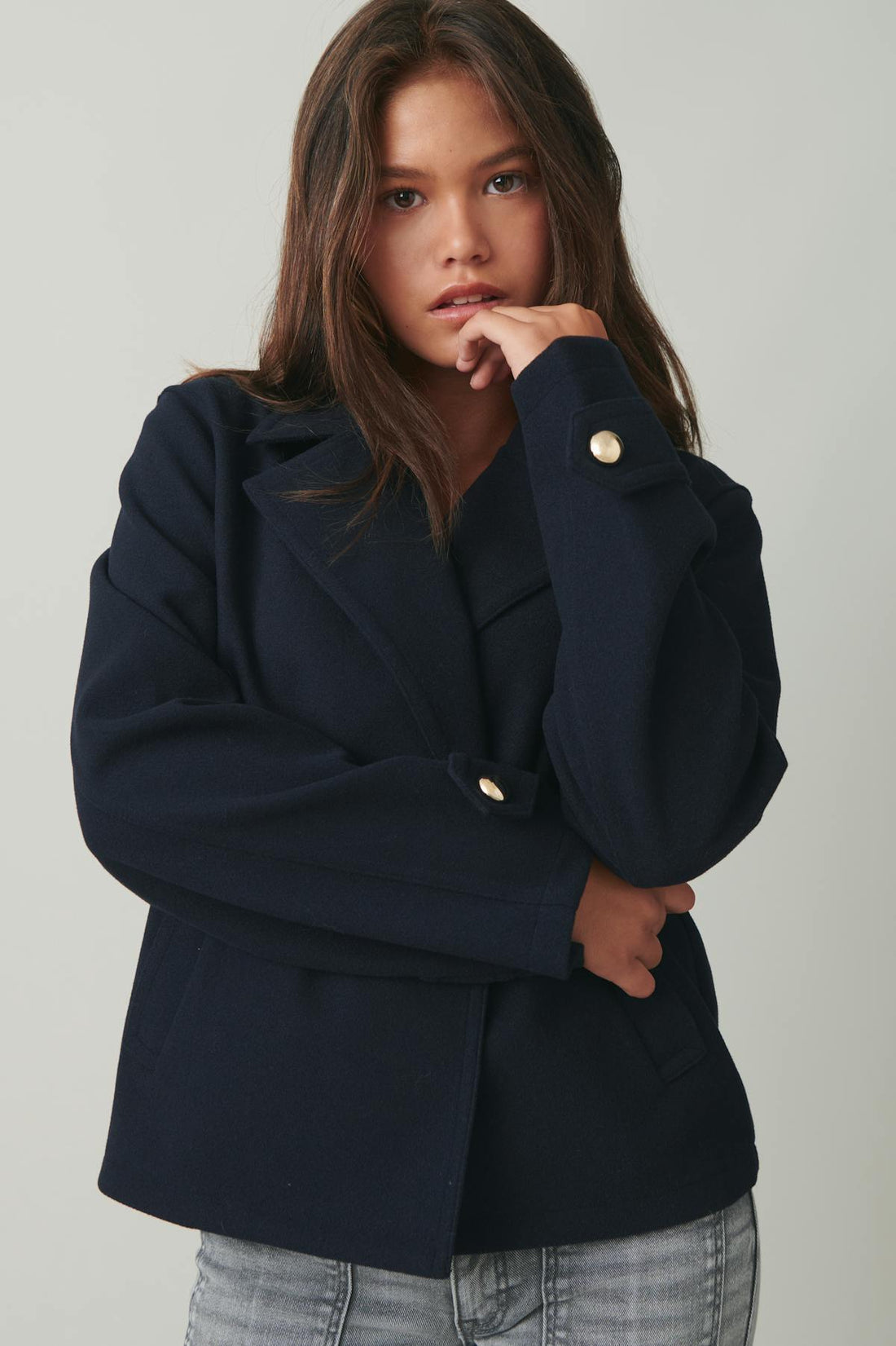 y felt jacket - Bleu marine