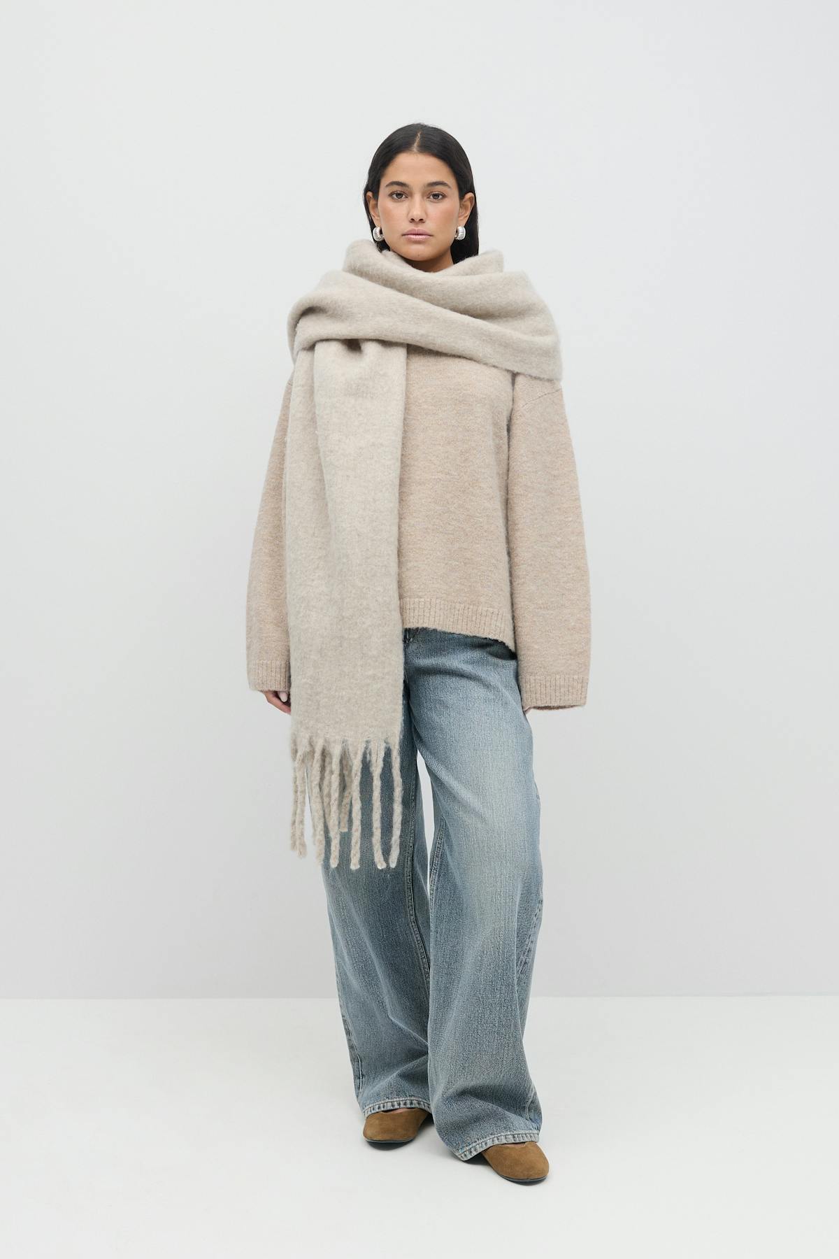 Soft chunky scarf - Noir