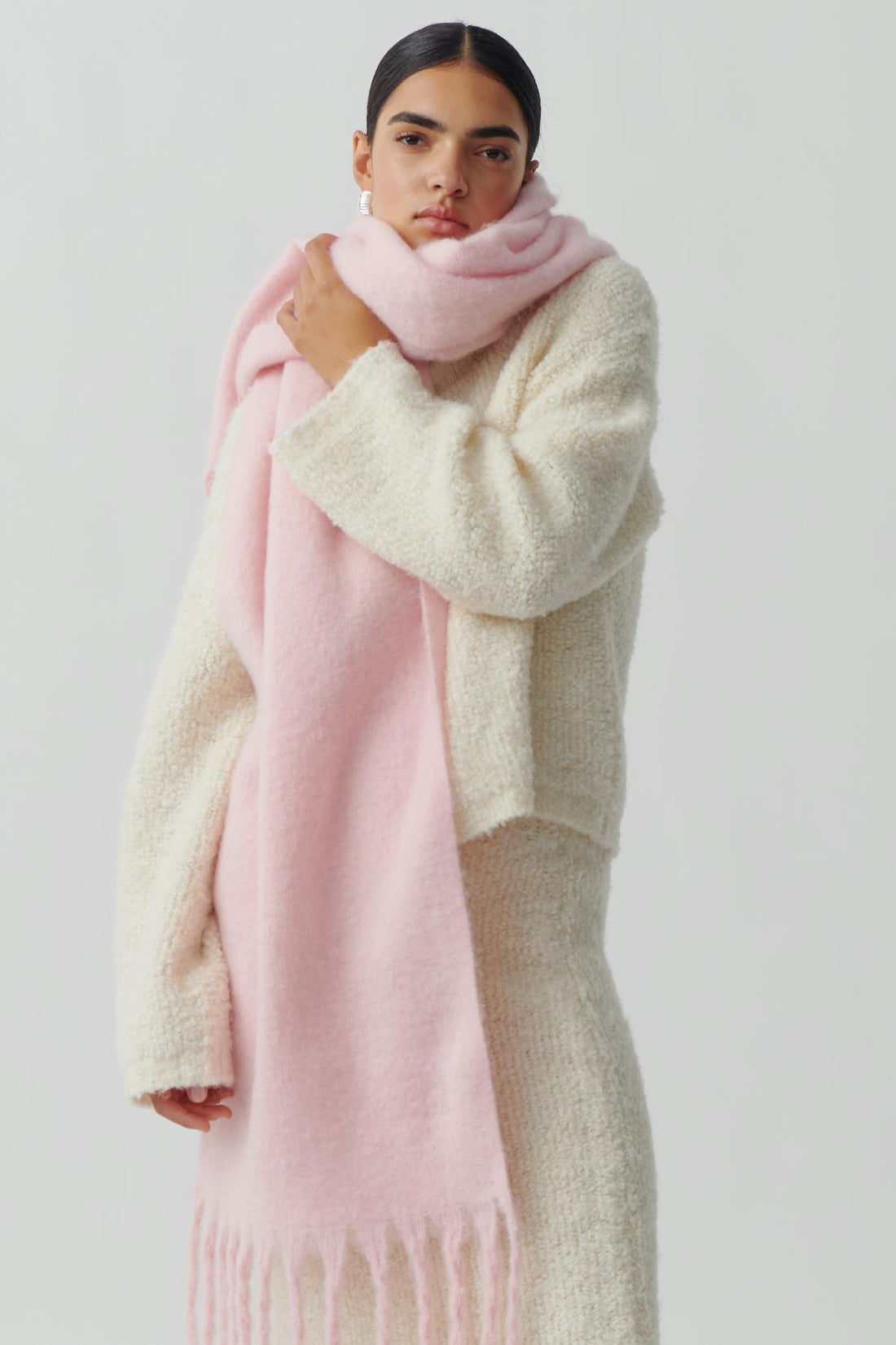 Soft chunky scarf - Rose