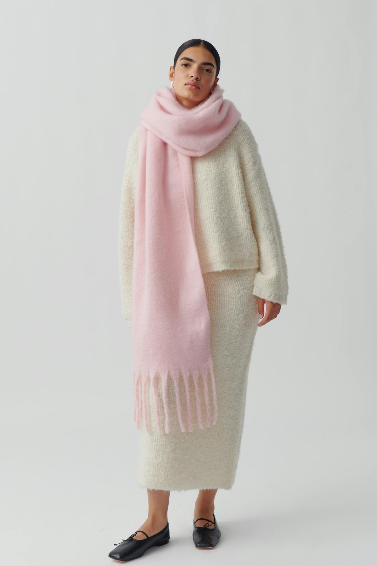 Soft chunky scarf - Beige mel