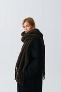 Soft chunky scarf - Browncheck