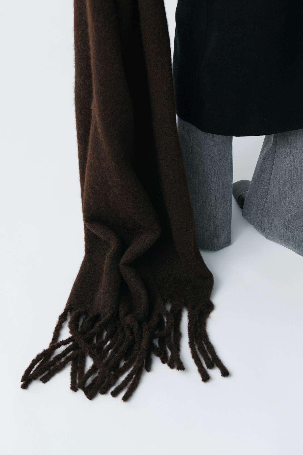 Soft chunky scarf - Kaki