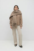Soft chunky scarf - Tawny port