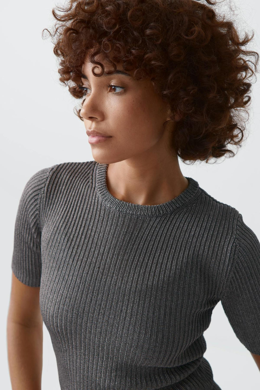Metallic knitted tee - Falcon
