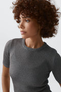 Metallic knitted tee - Falcon