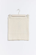 Knitted cable skirt - Crème