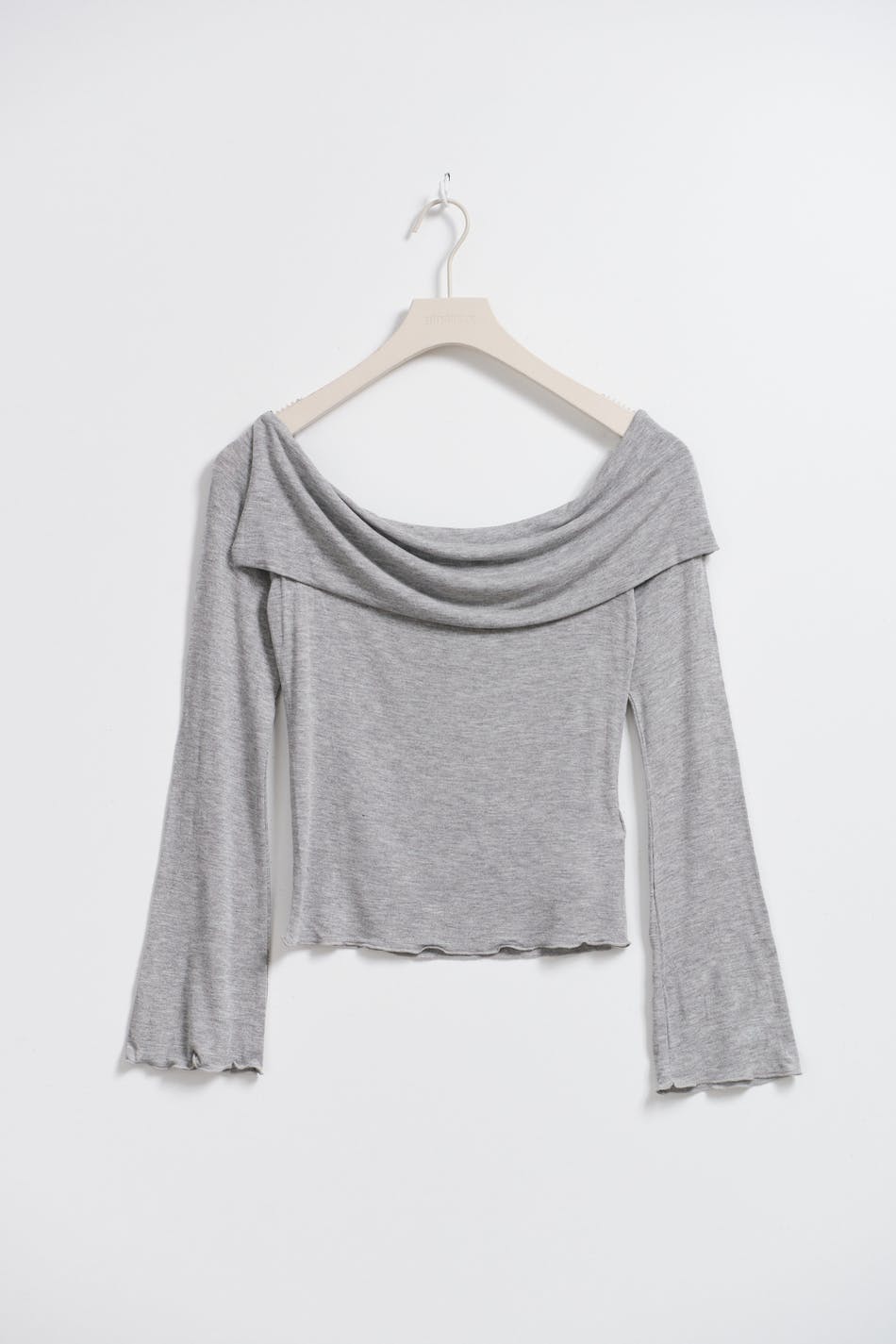 Off shoulder top - Grey melange
