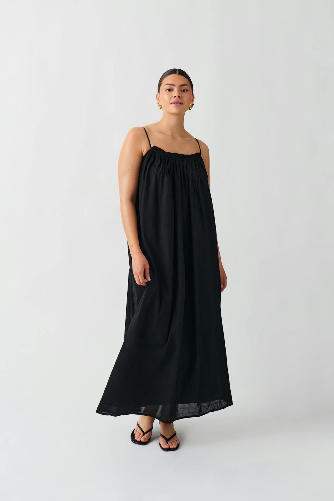 Open back maxi dress - Noir