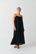 Open back maxi dress - Noir