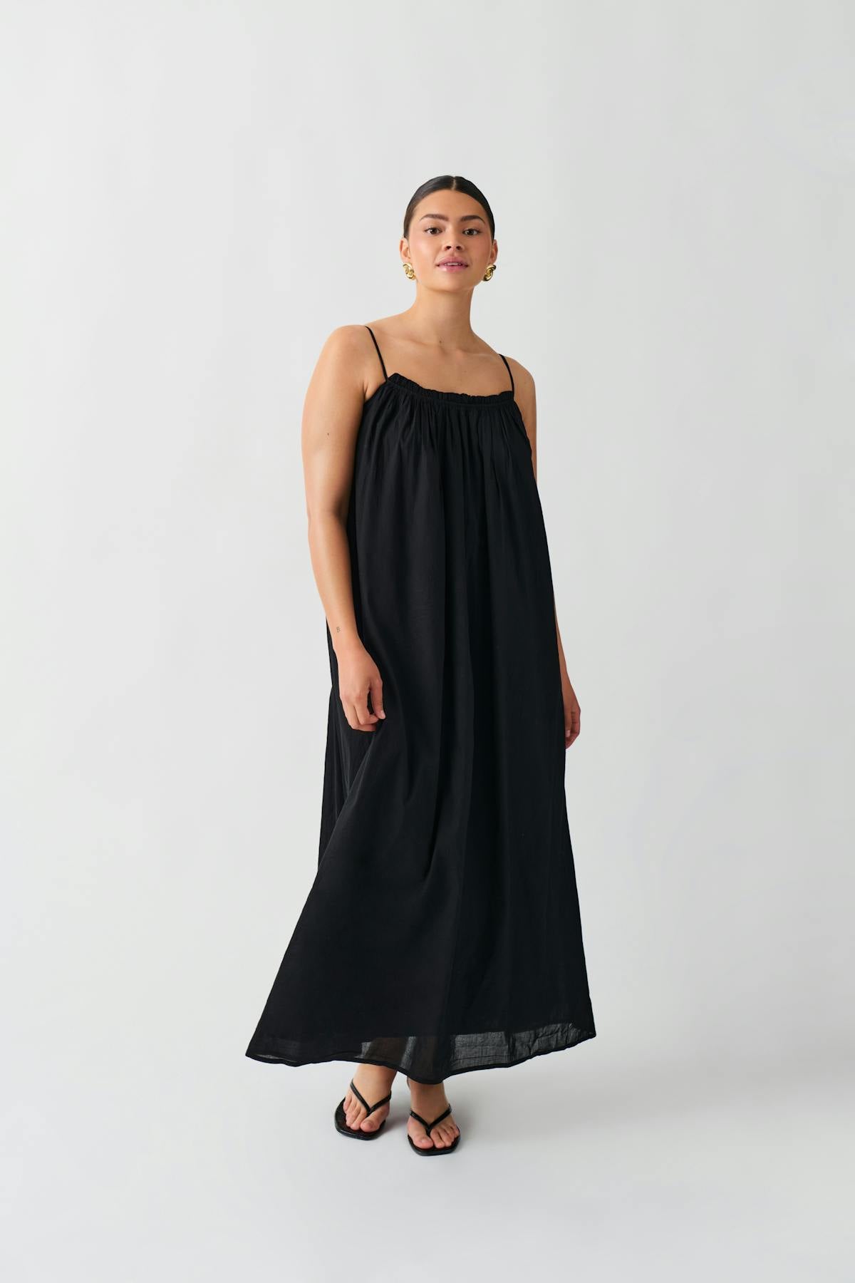 Open back maxi dress - Noir
