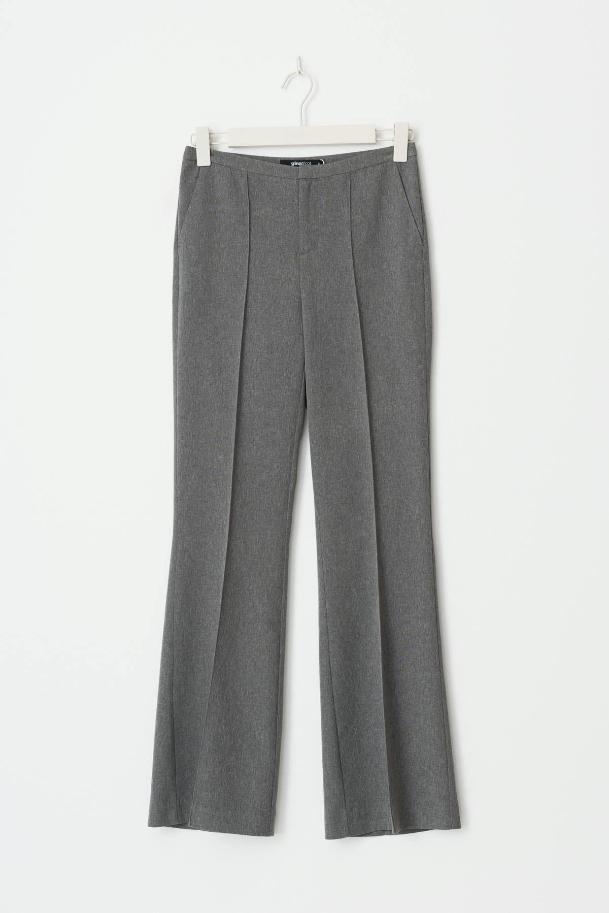 mid waist bootcut trousers - Grey melange