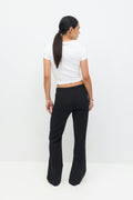 mid waist bootcut trousers - Noir