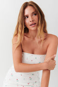 Super stretch mini tube dress - Berry ditsy