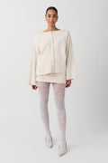 lace tights - Blanc