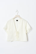 Tie lace top - Blanc cassé
