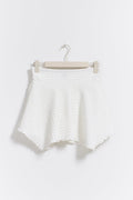 Assymetric mini skirt - Blanc cassé