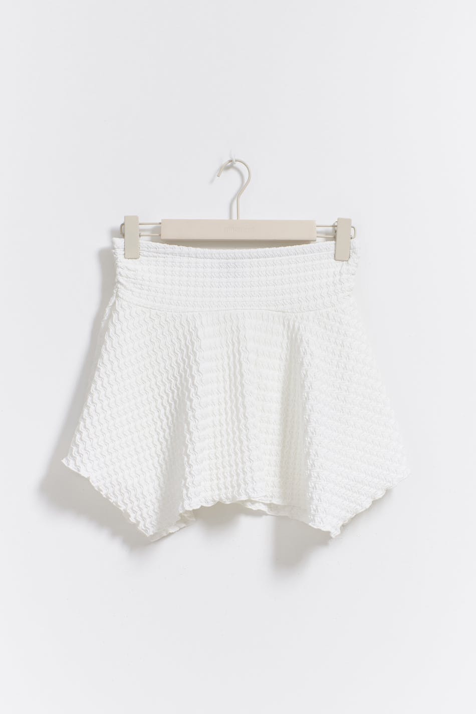 Assymetric mini skirt - Blanc cassé