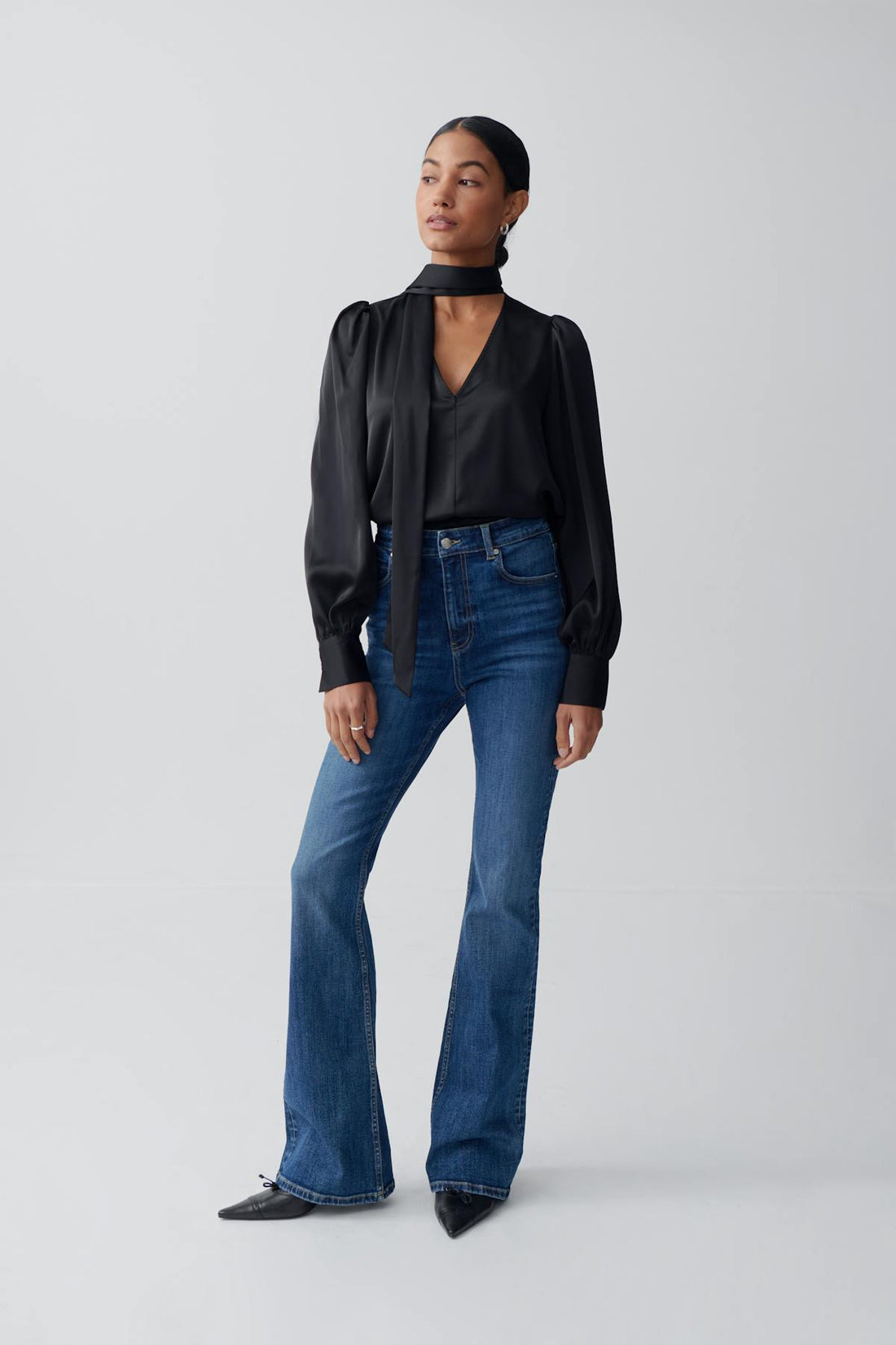 Scarf blouse - Noir