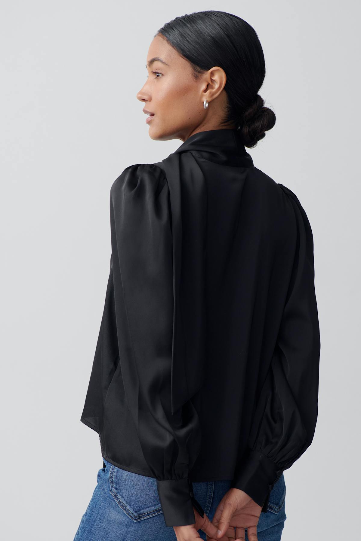 Scarf blouse - Noir