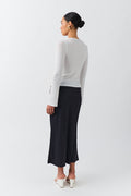 Bow midi skirt - Black dot