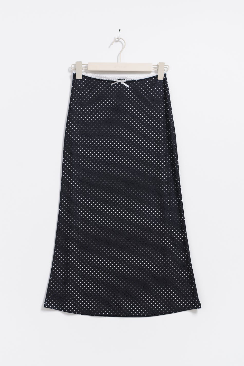 Bow midi skirt - Black dot